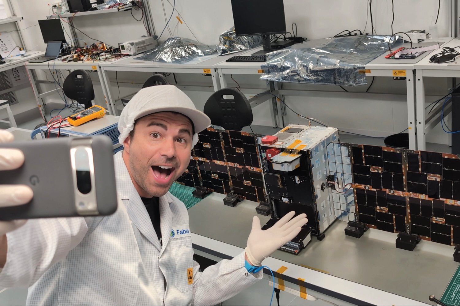 Google Pixel Mark Rober Spacex Satellite