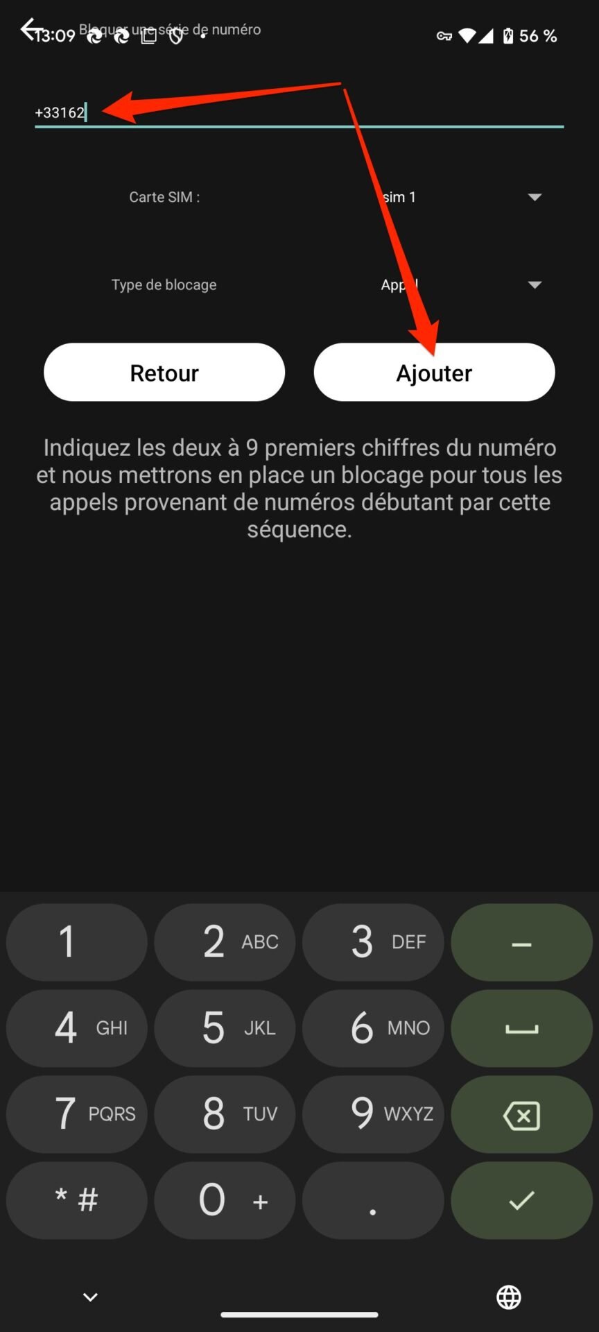 Android Comment Bloquer Des Plages De Numéros Indésirables Liées Au Démarchage Commercial 21