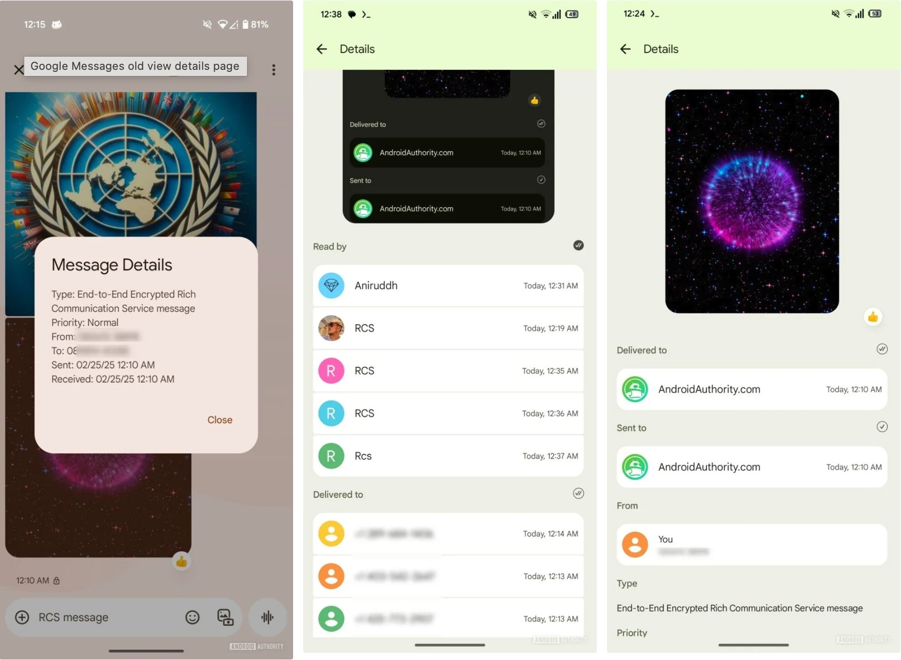 Google Messages Nouvelle Interface Details Message