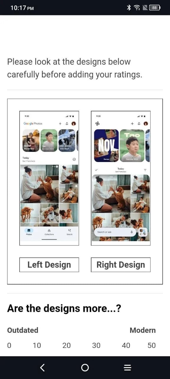 Google Photos Nouvelle Interface Sondage