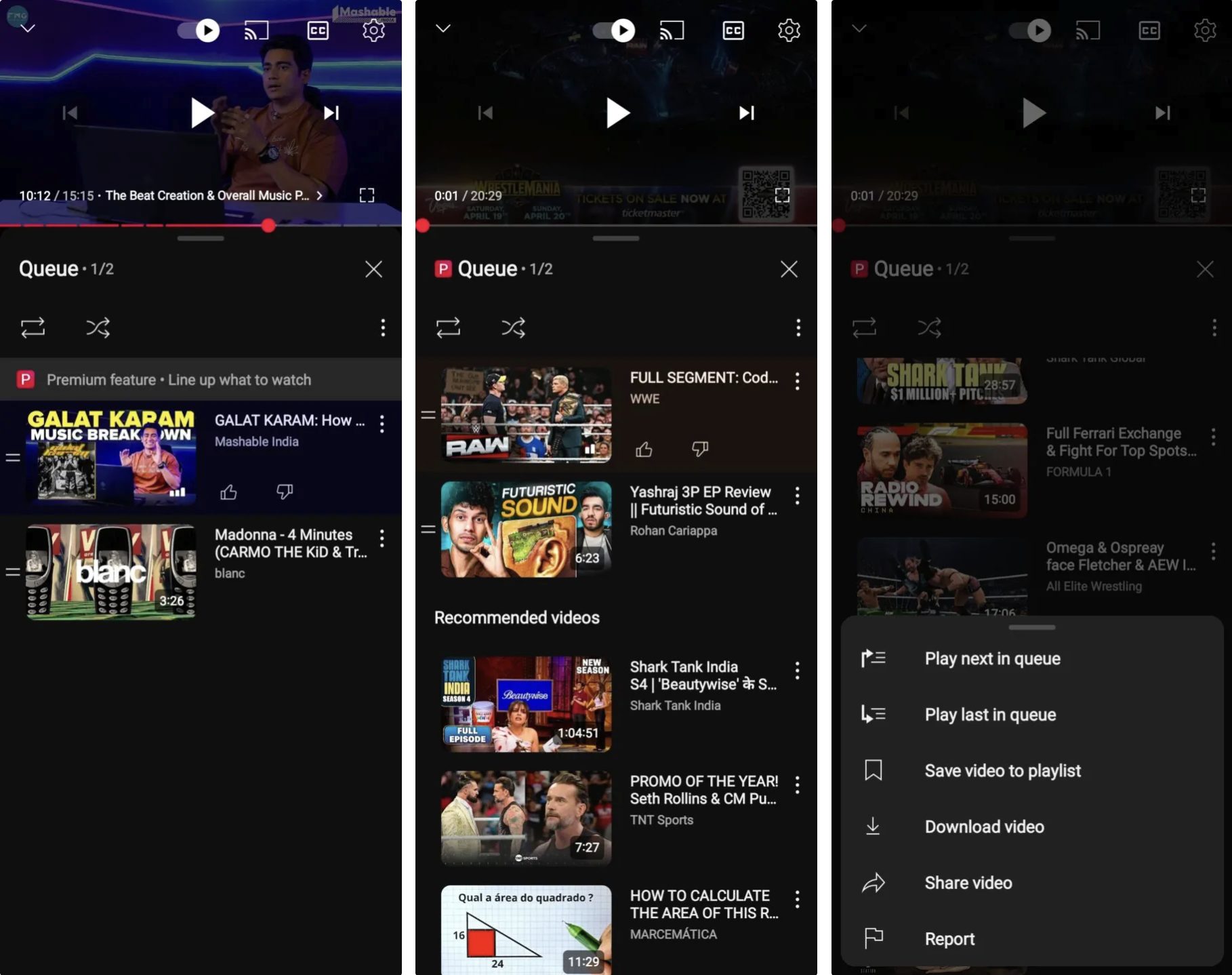 Youtube Premium Videos Recommandees File Attente