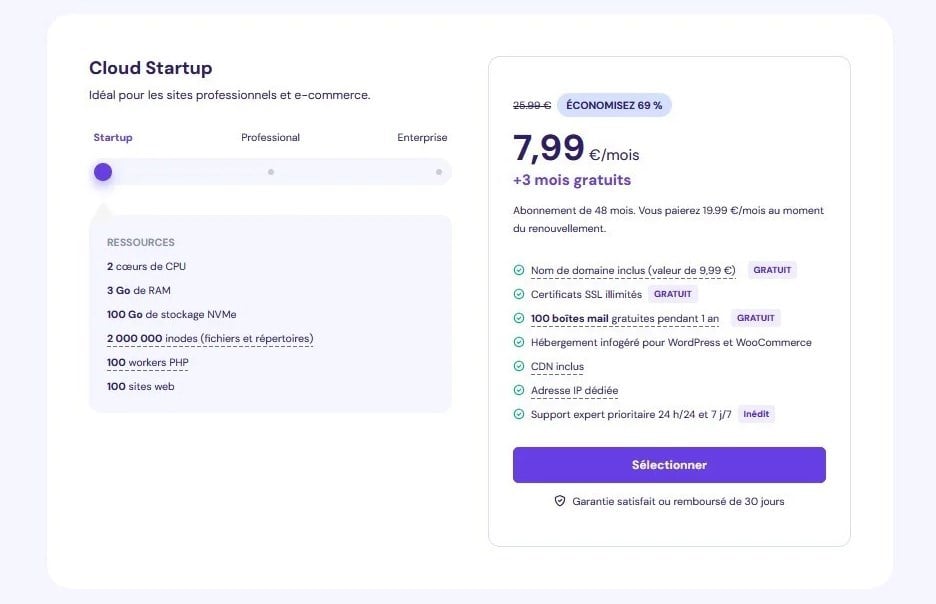 Hostinger Plan Cloud Startup