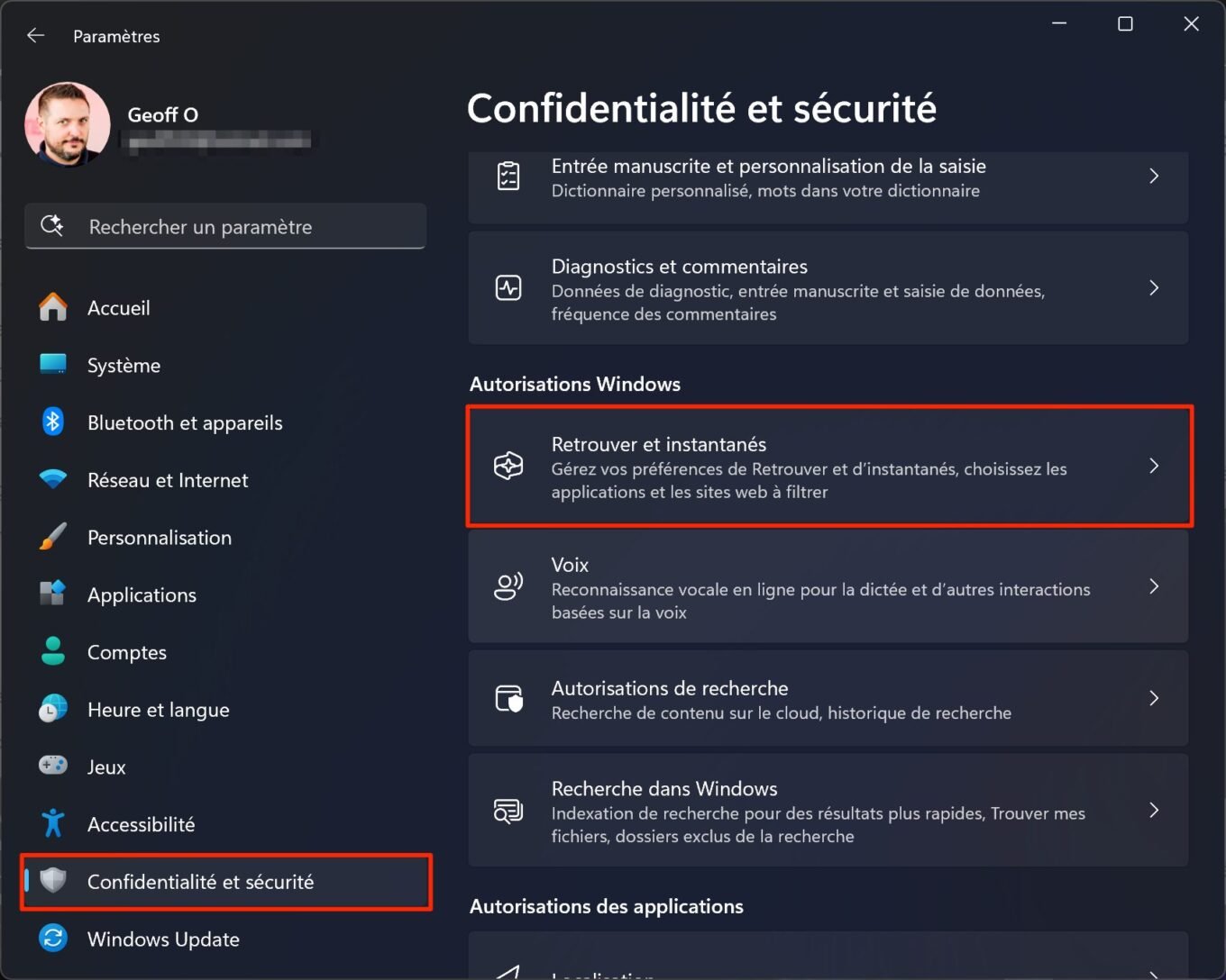 Windows 11 Recall Retrouver 4