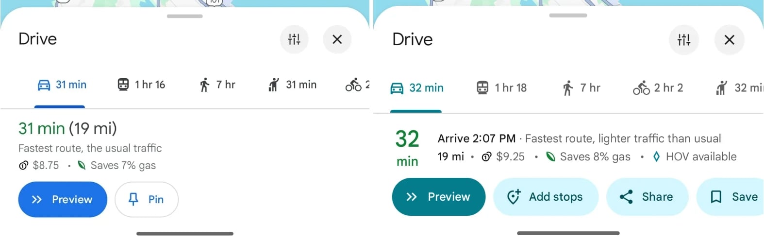 Google Maps Nouvel Affichage Trajet
