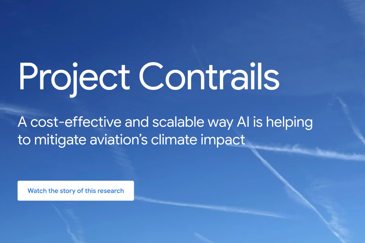 Google Project Contrails 2025 Avion
