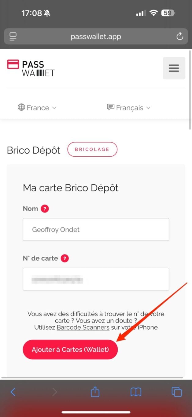 Ios Iphone Générer Carte Fidélité Apple Cartes Apple Wallet 5