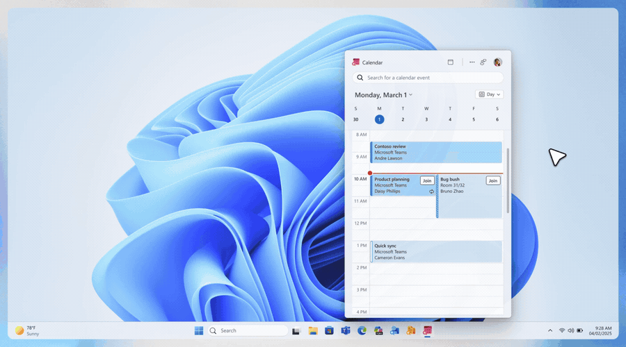 Microsoft 365 Calendrier Compagnon Chat