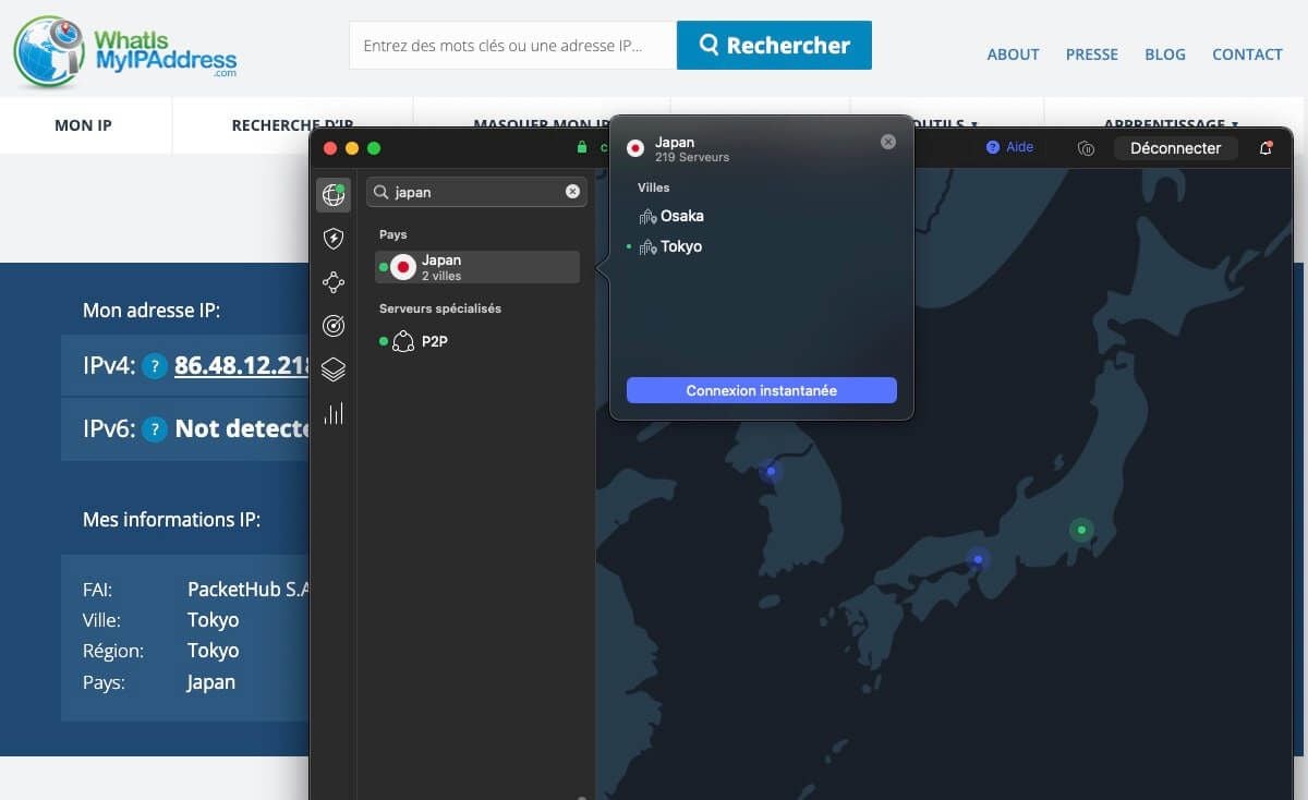 Obtention Ip Japonaise Avec Nordvpn