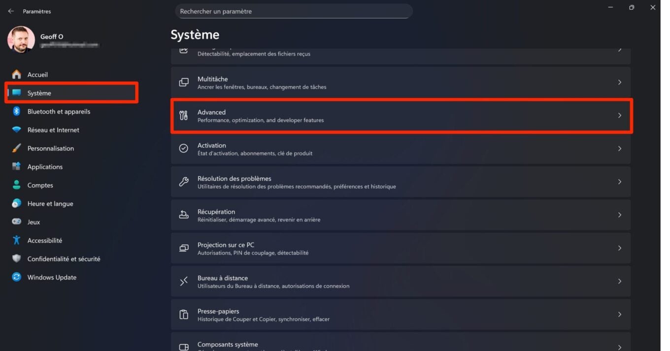 Windows 11 Menu Avancé 1