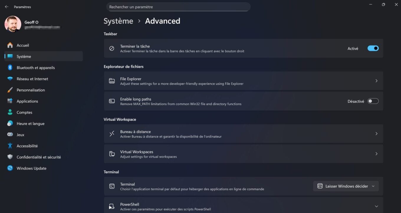 Windows 11 Menu Avancé 2
