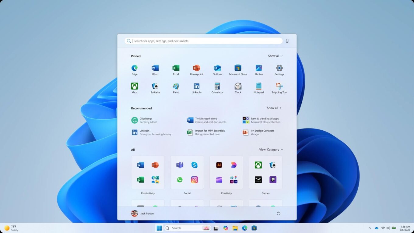 Windows 11 Nouveau Menu Démarrer