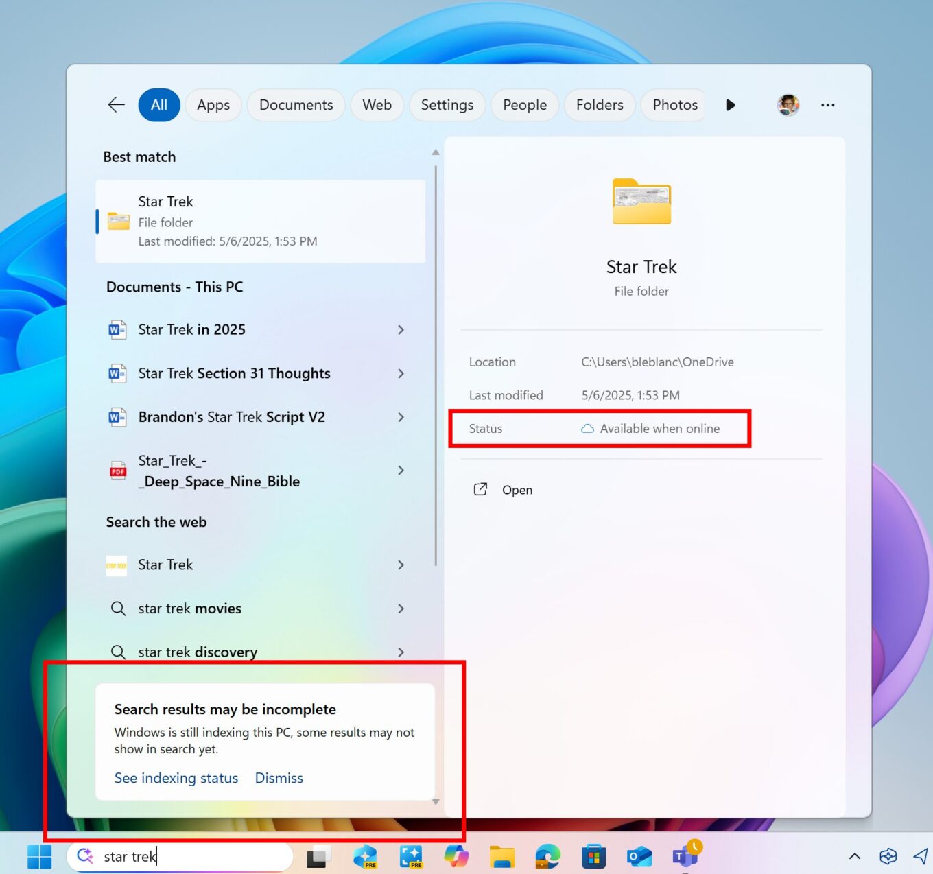 Windows 11 Recherche Indexation Données