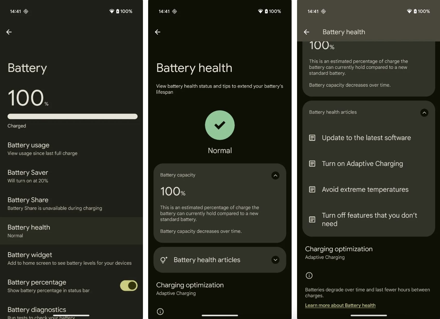 Android 16 Etat Batterie Google Pixel