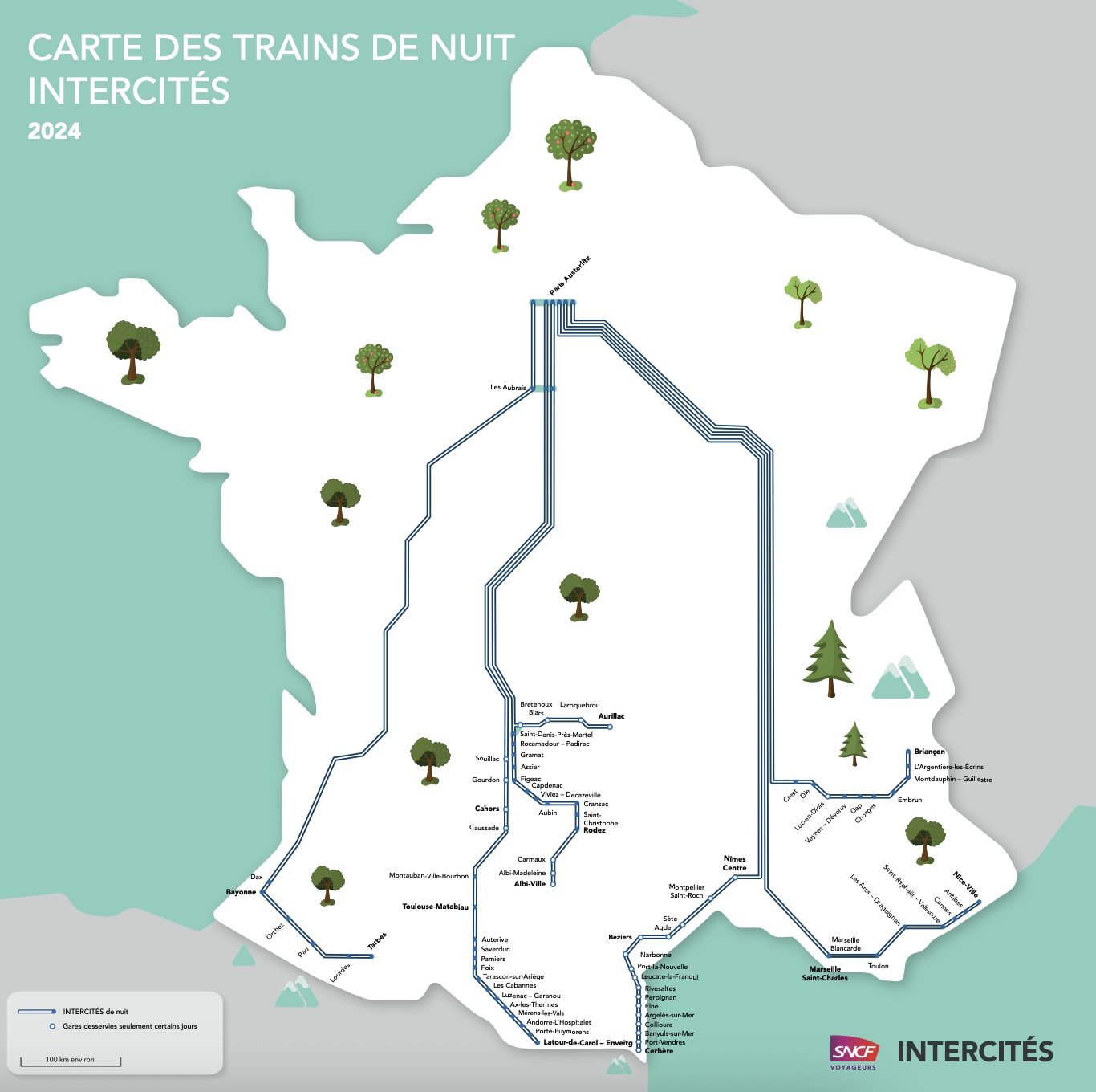Carte Trains De Nuit France 2024