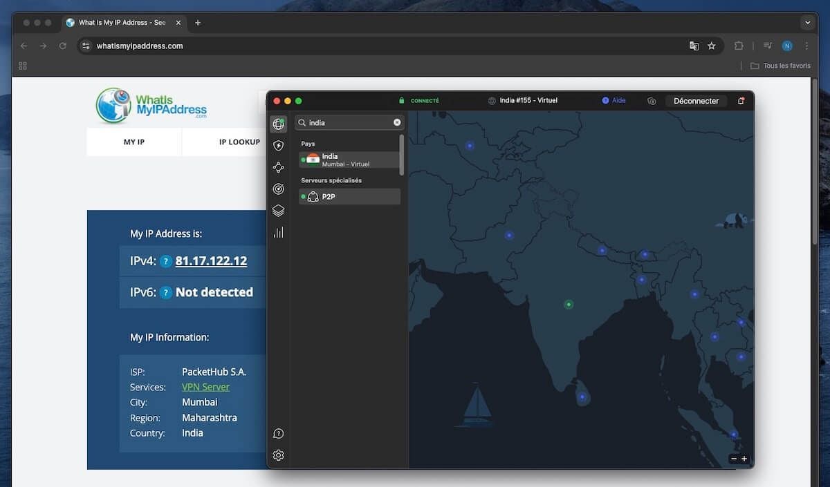 Changement D'ip Inde Avec Nordvpn