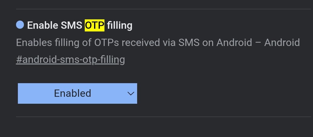 Chrome Android Codes Authentification