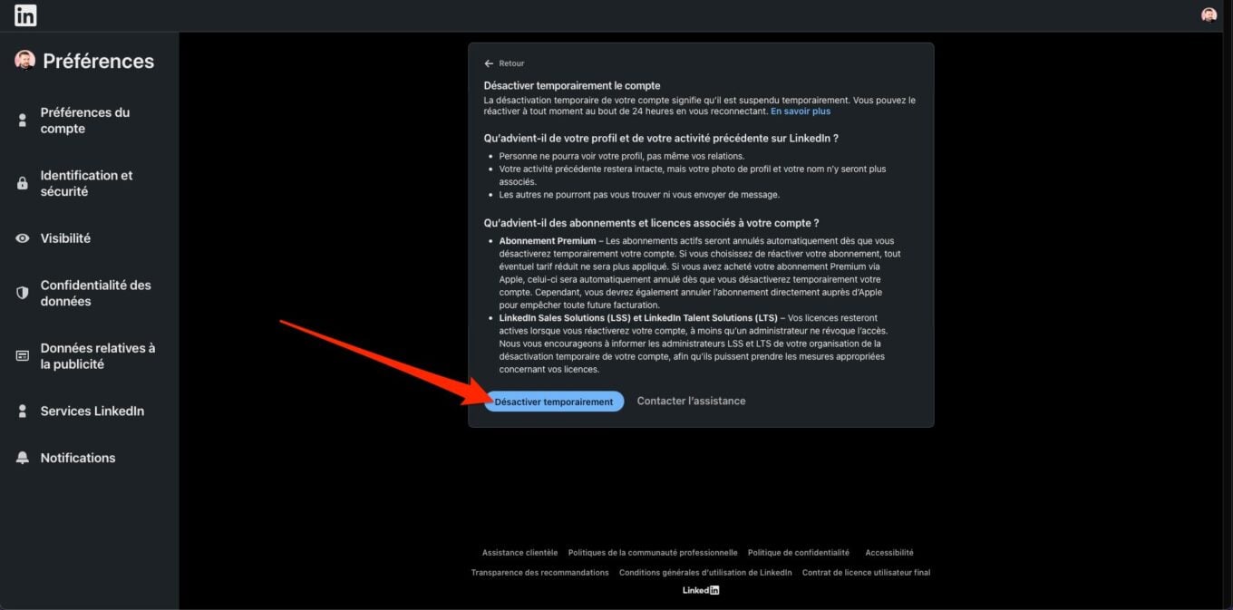 Comment Supprimer Compte Linkedin 3