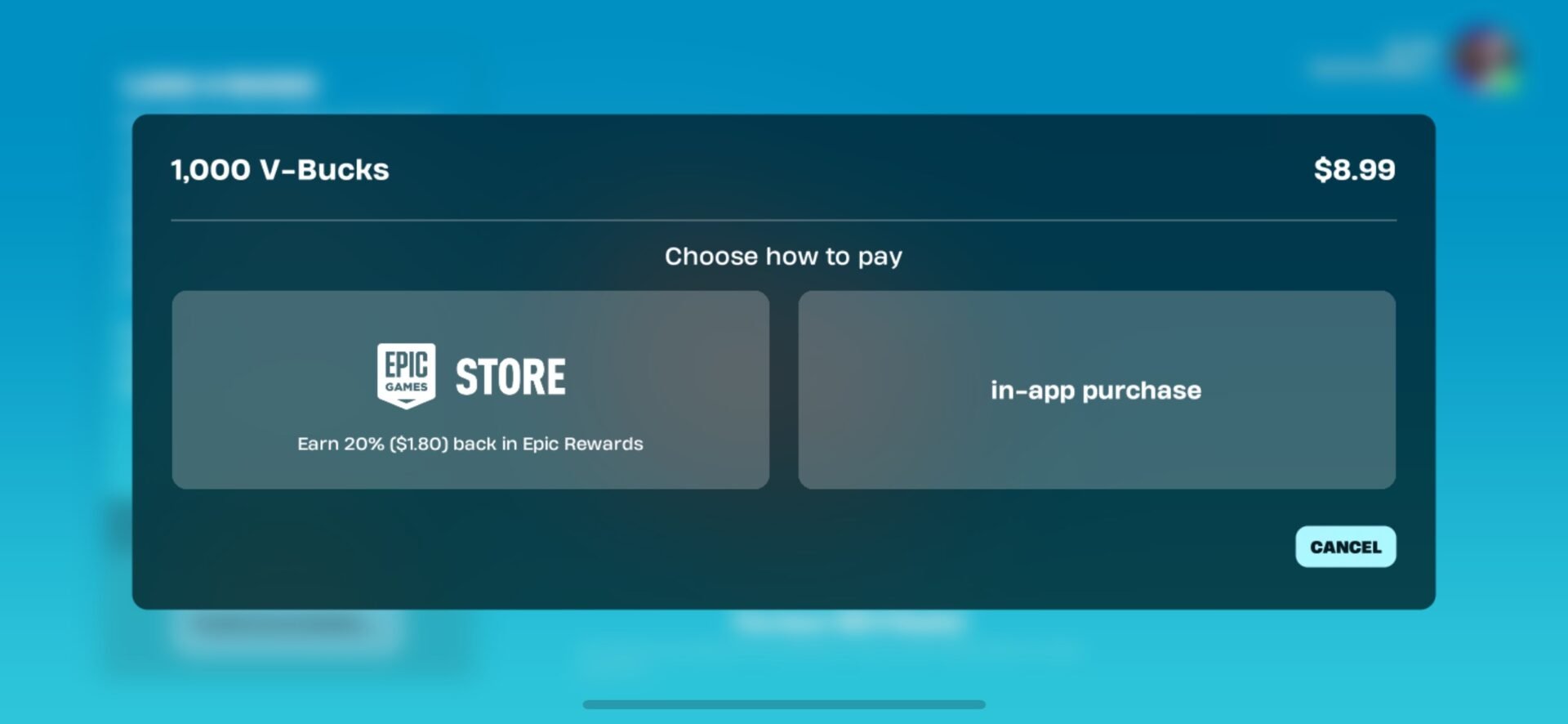 Fortnite V Bucks Ios