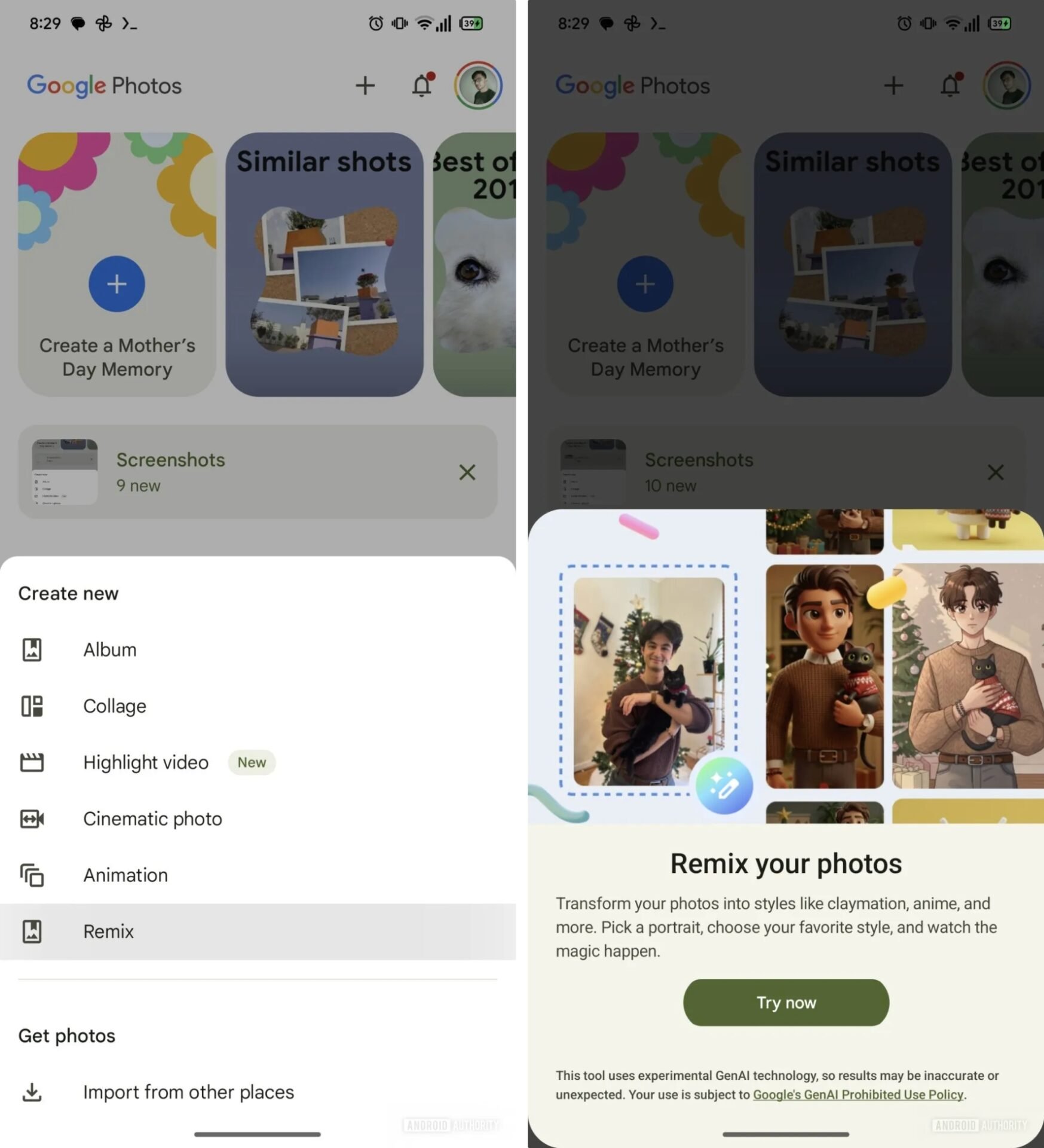 Google Photos Remix