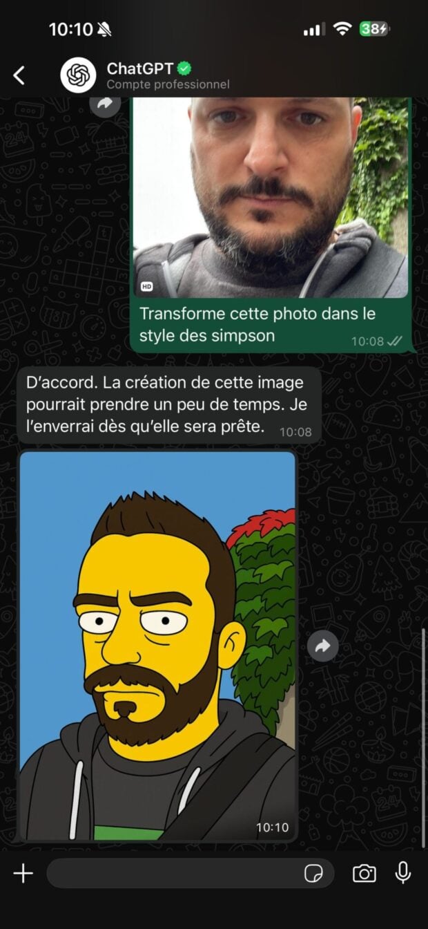 Comment Utiliser Chatgpt Et Son Générateur D'images Dans Whatsapp 9