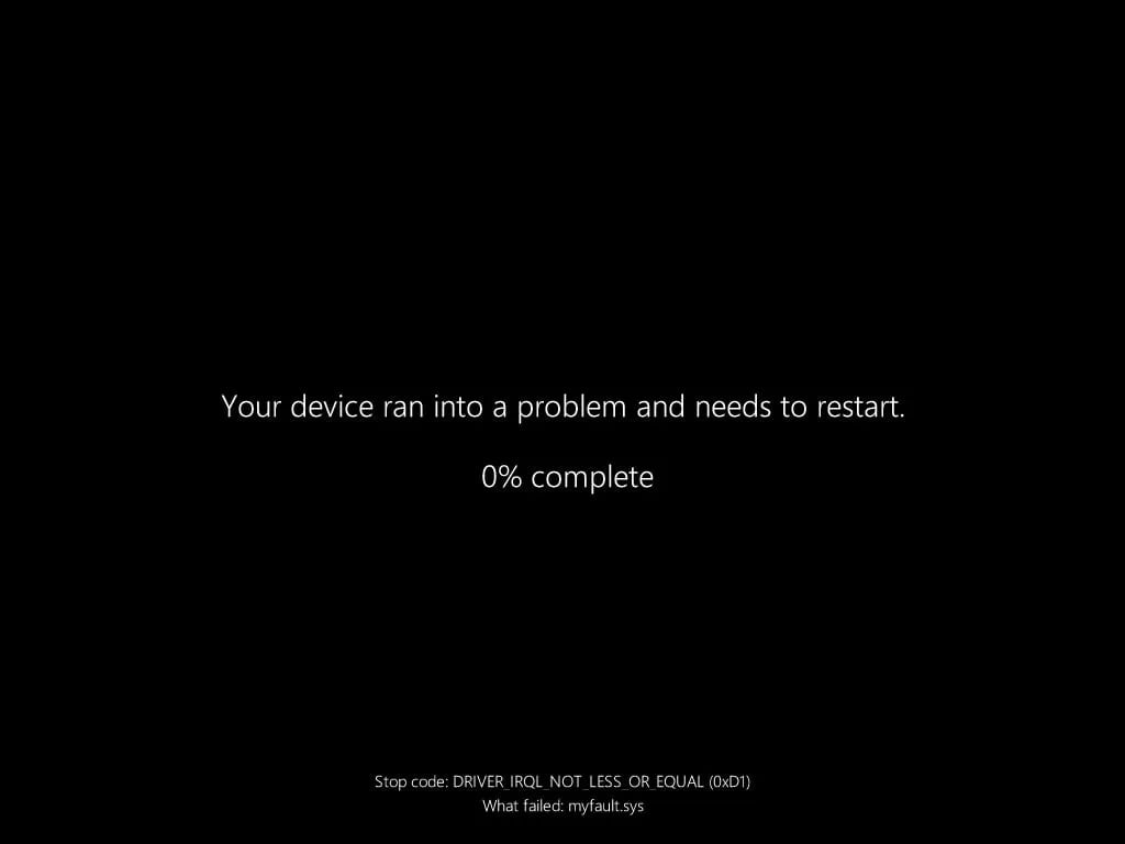 écrna Noir De La Mort Windows Microsoft