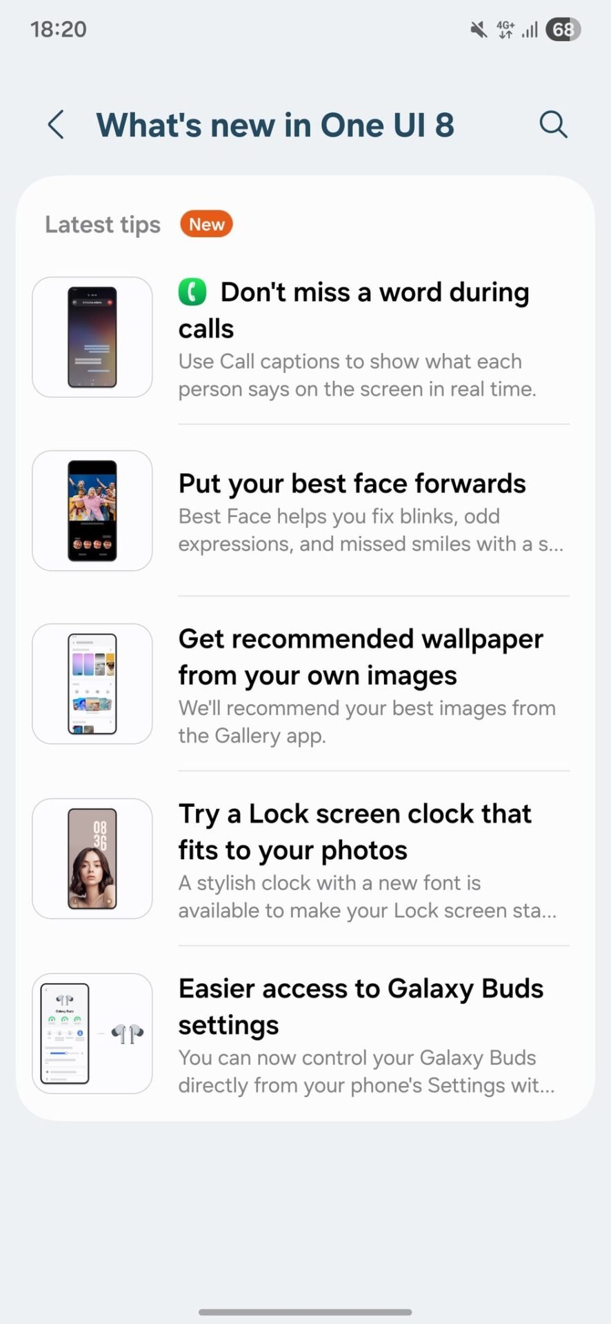 Nouveautés One Ui 8