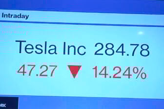 Tesla Action Bourse Chute