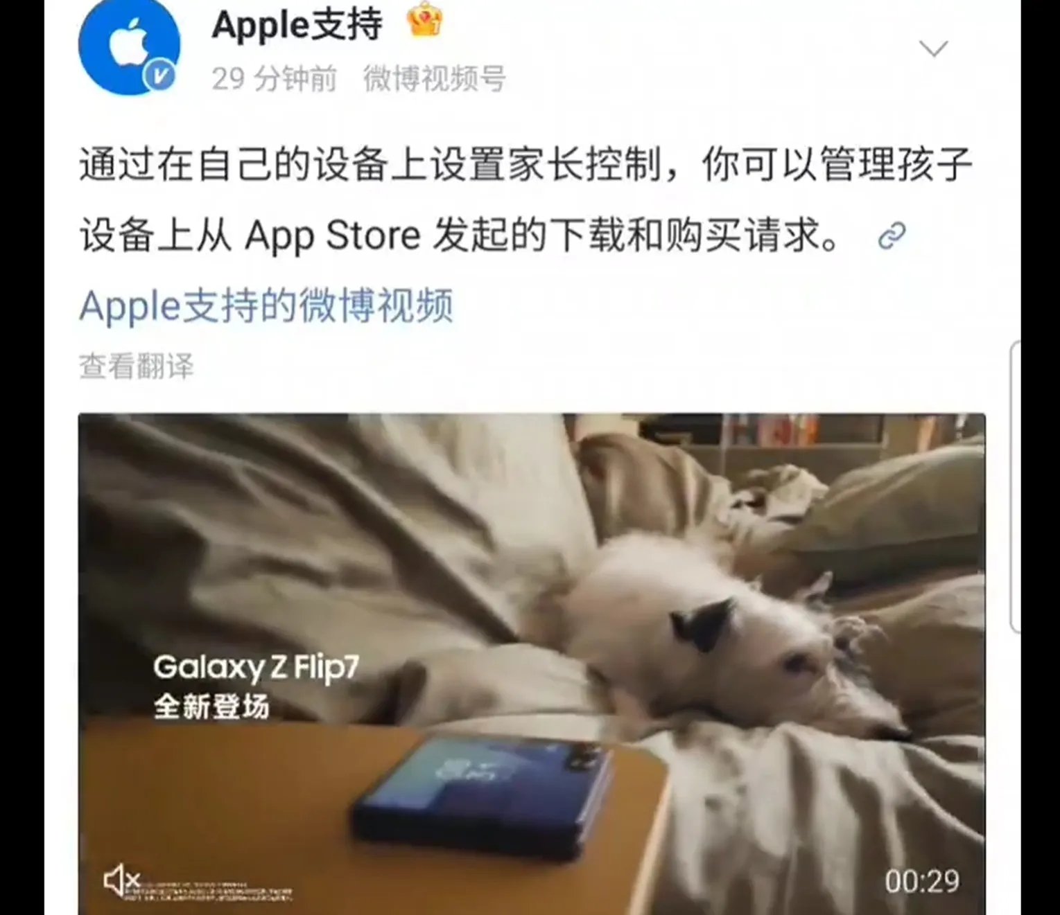 Apple Weibo Samsung Galaxy Z Flip 7 Video