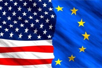 Drapeau Usa Ue
