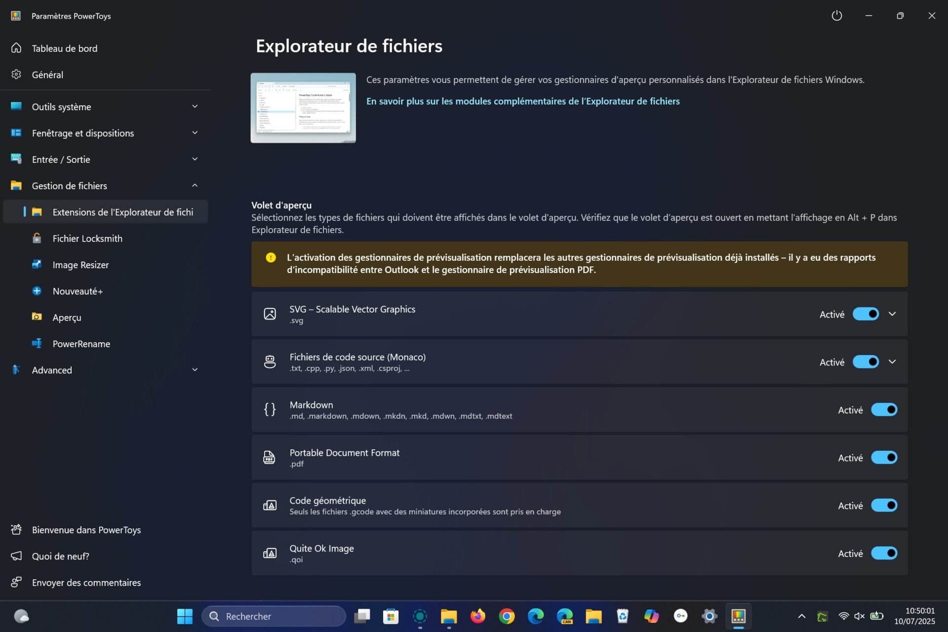 Explorateur De Fichiers Aperçu Microsoft Powertoys