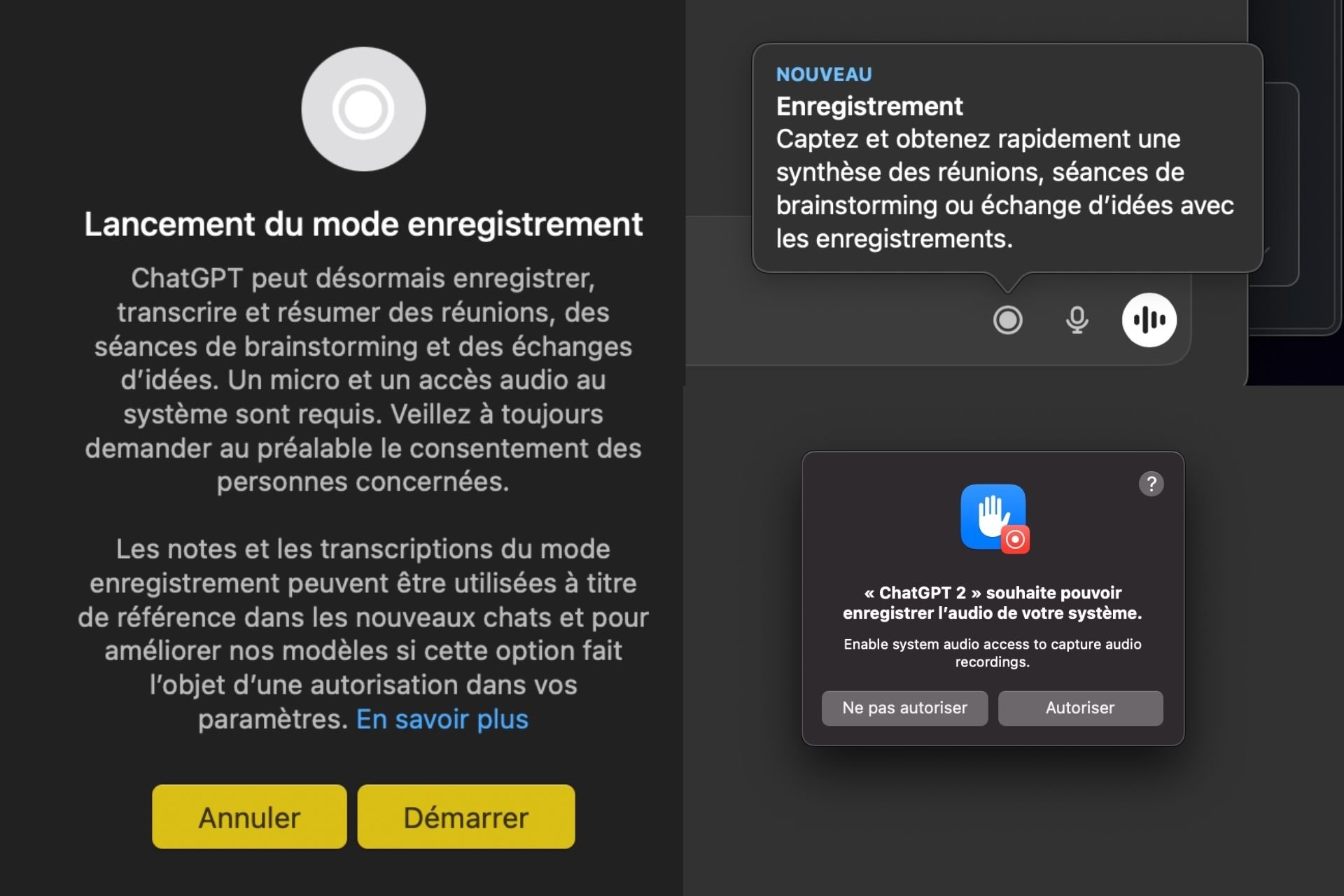 Chatgpt Mode Enregistrement