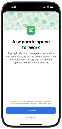 Chrome iOS Navigation Pro Perso Séparée