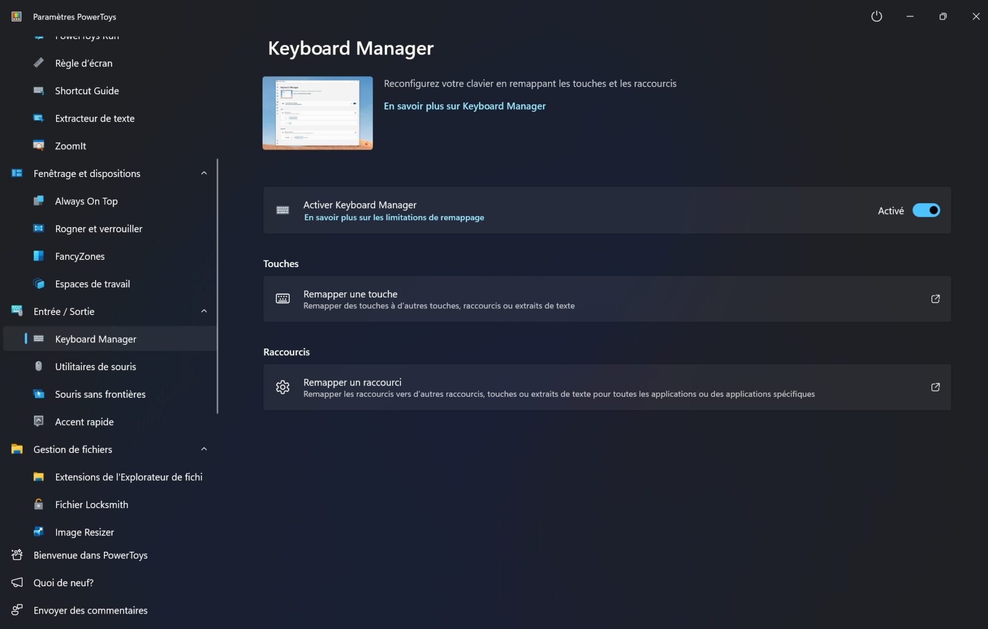 Keyboard Manager Microsoft Powertoys