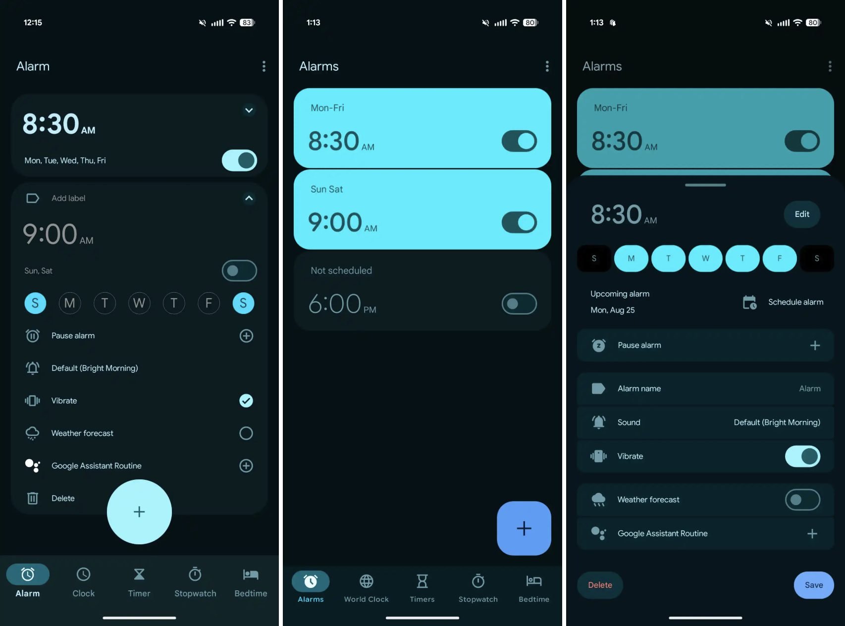 Alarme Application Horloge Google