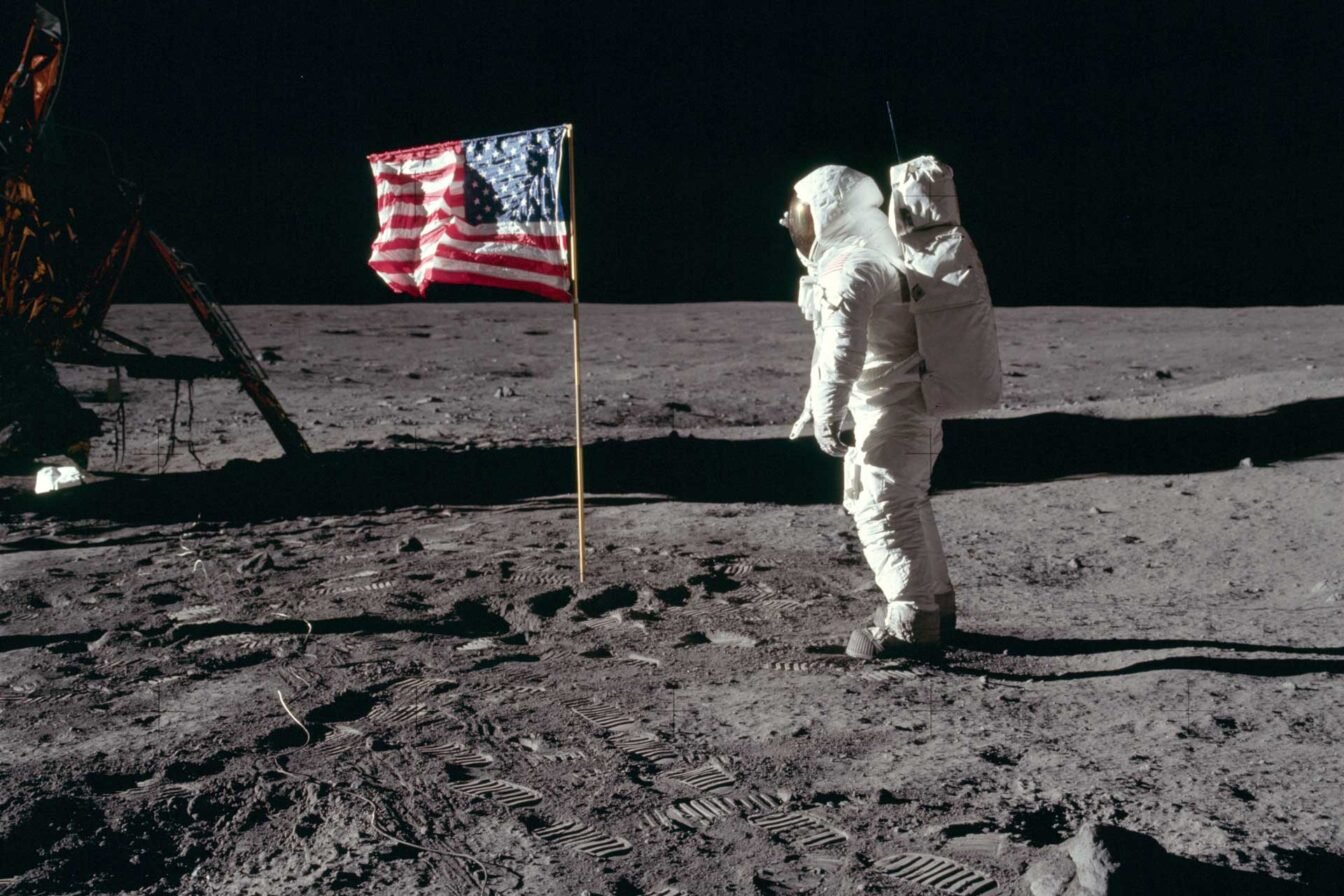 Lune Etats Unis Drapeau