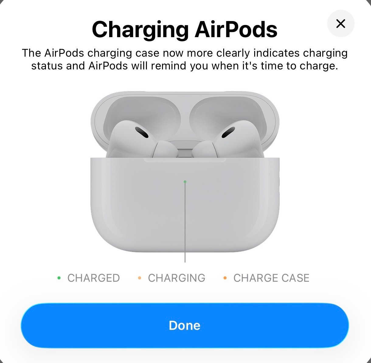 Notification AirPods Batterie iOS 26