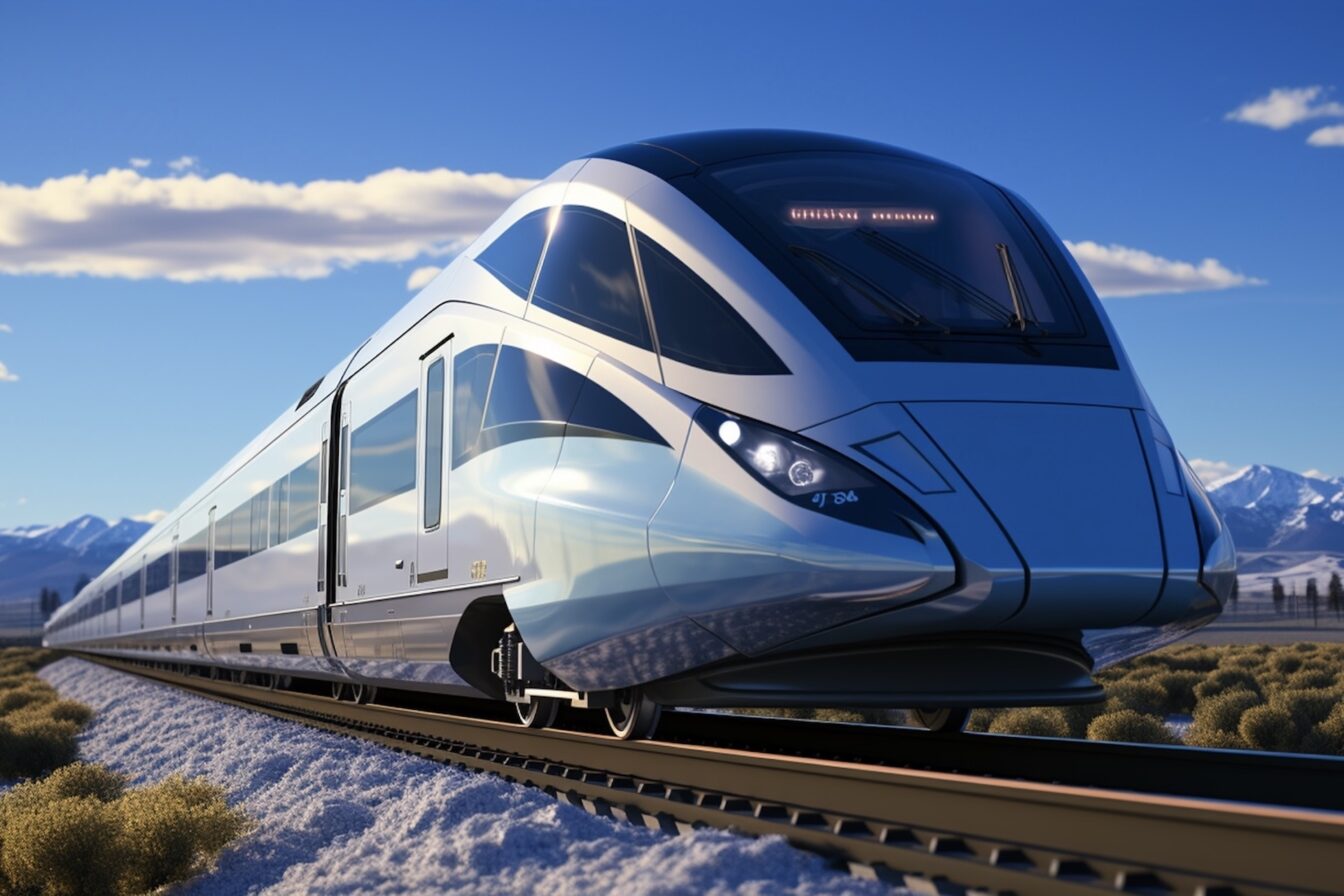 Vue Du Train A Grande Vitesse Moderne 3d 2