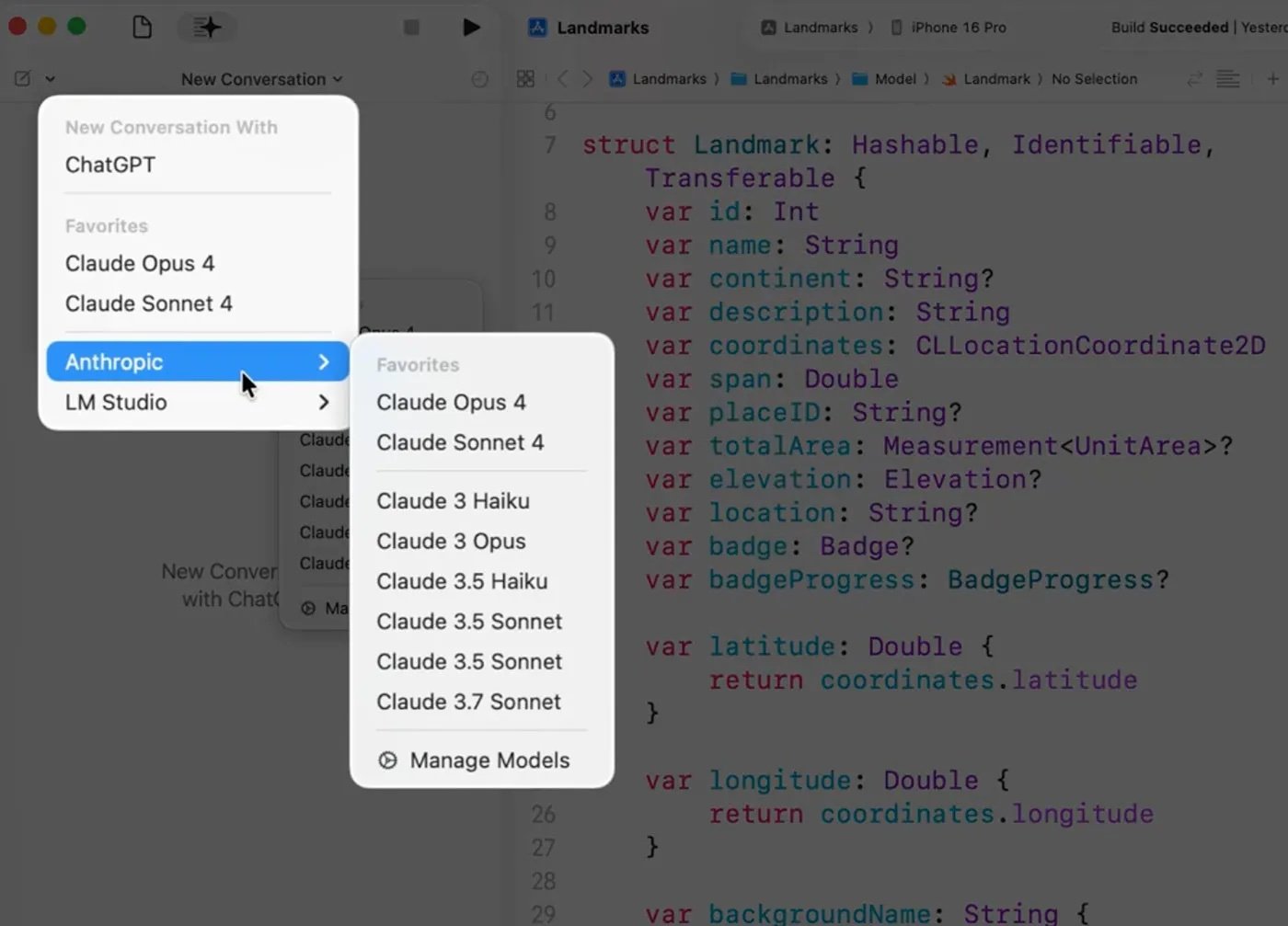 Xcode 26 Ia Choix Modèle 2