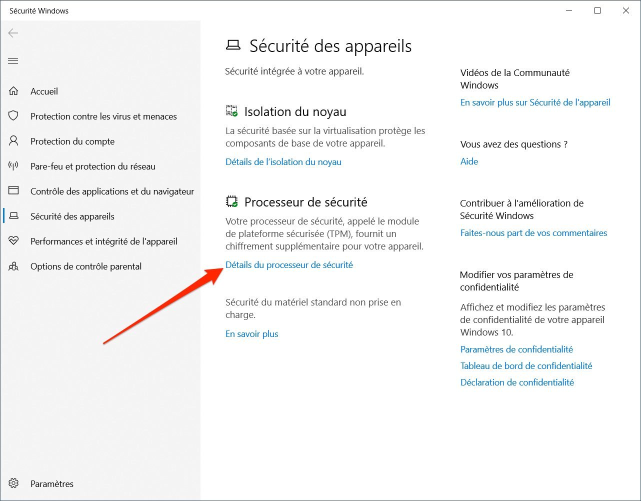 Windows 10 Vérifier Et Activer Tpm 2 0 5