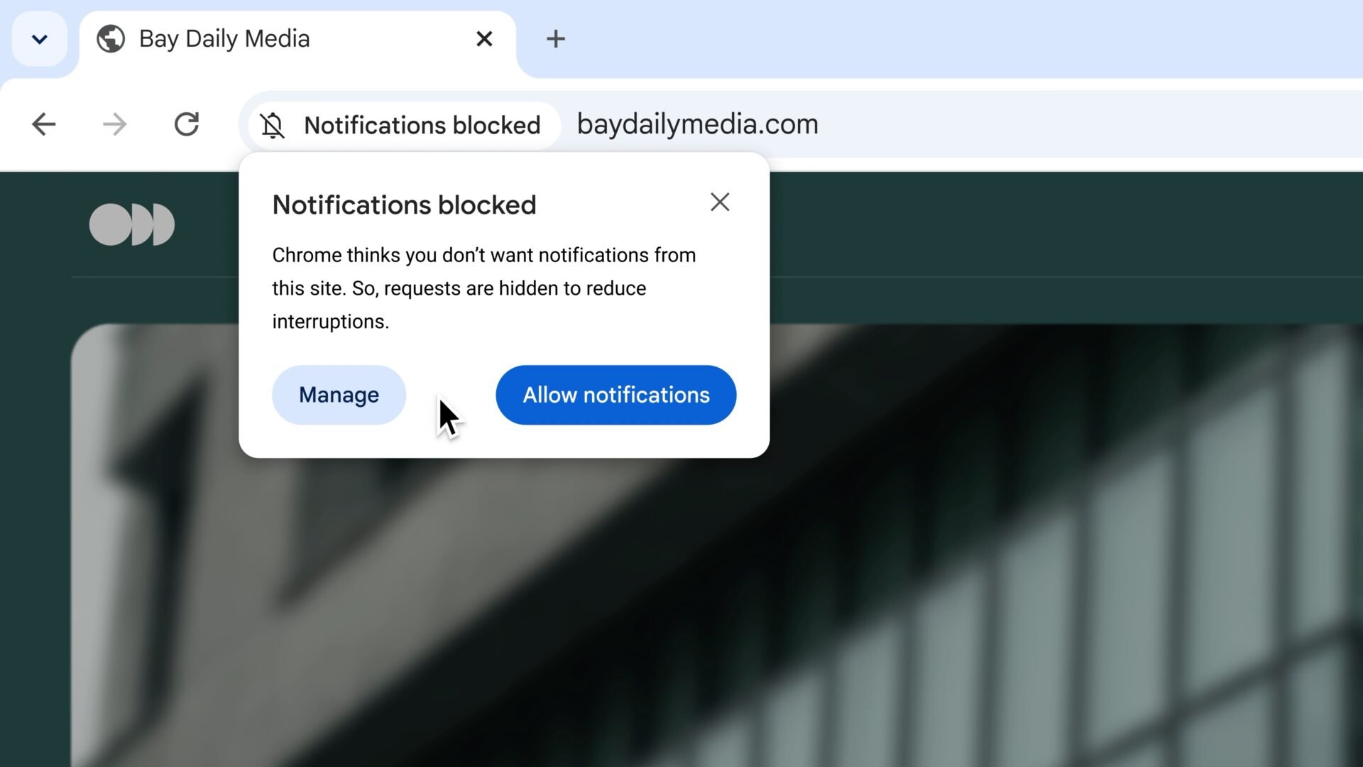 Google Chrome Ia Notification