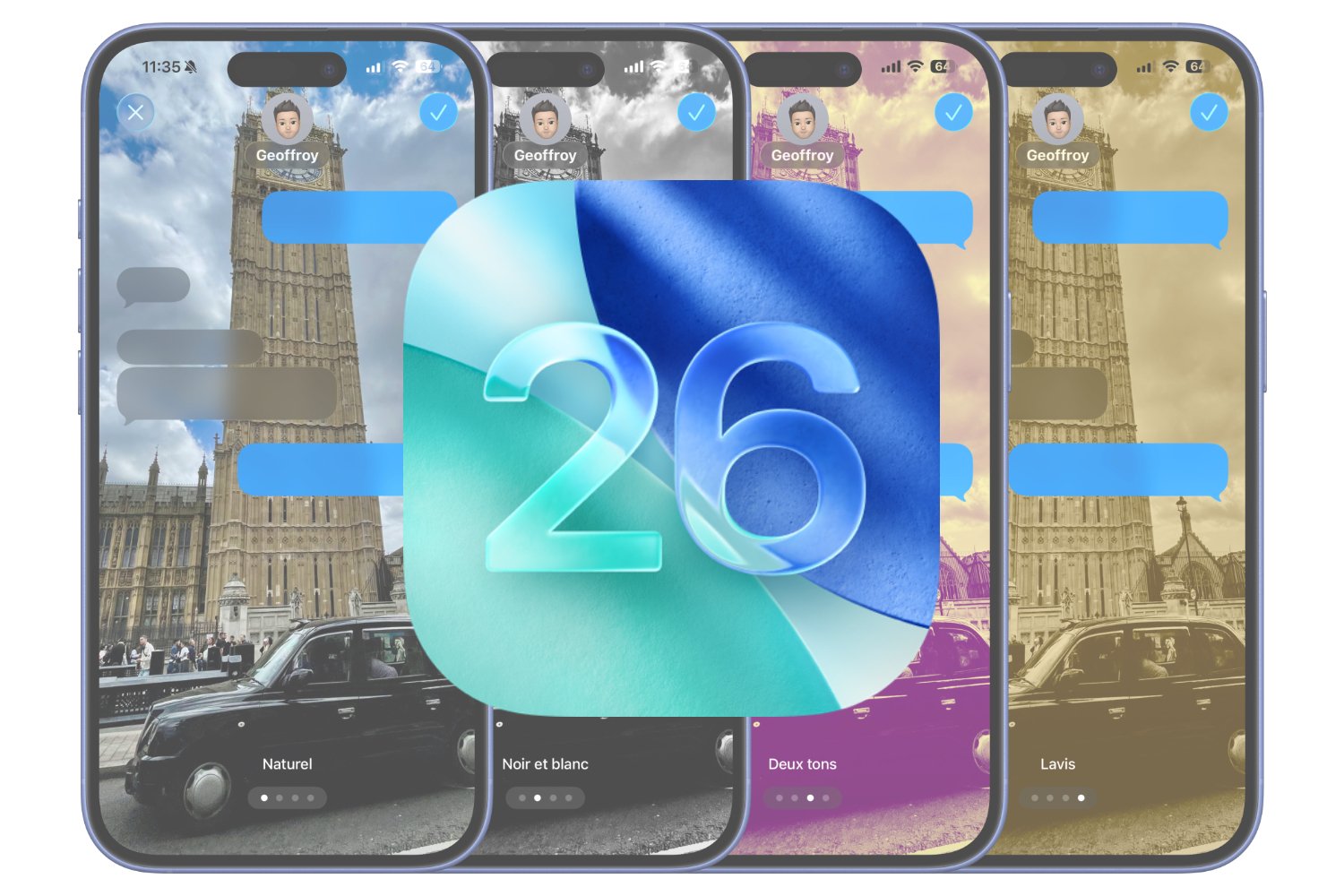 iOS 26 Messages Arrière Plans Personnalisés