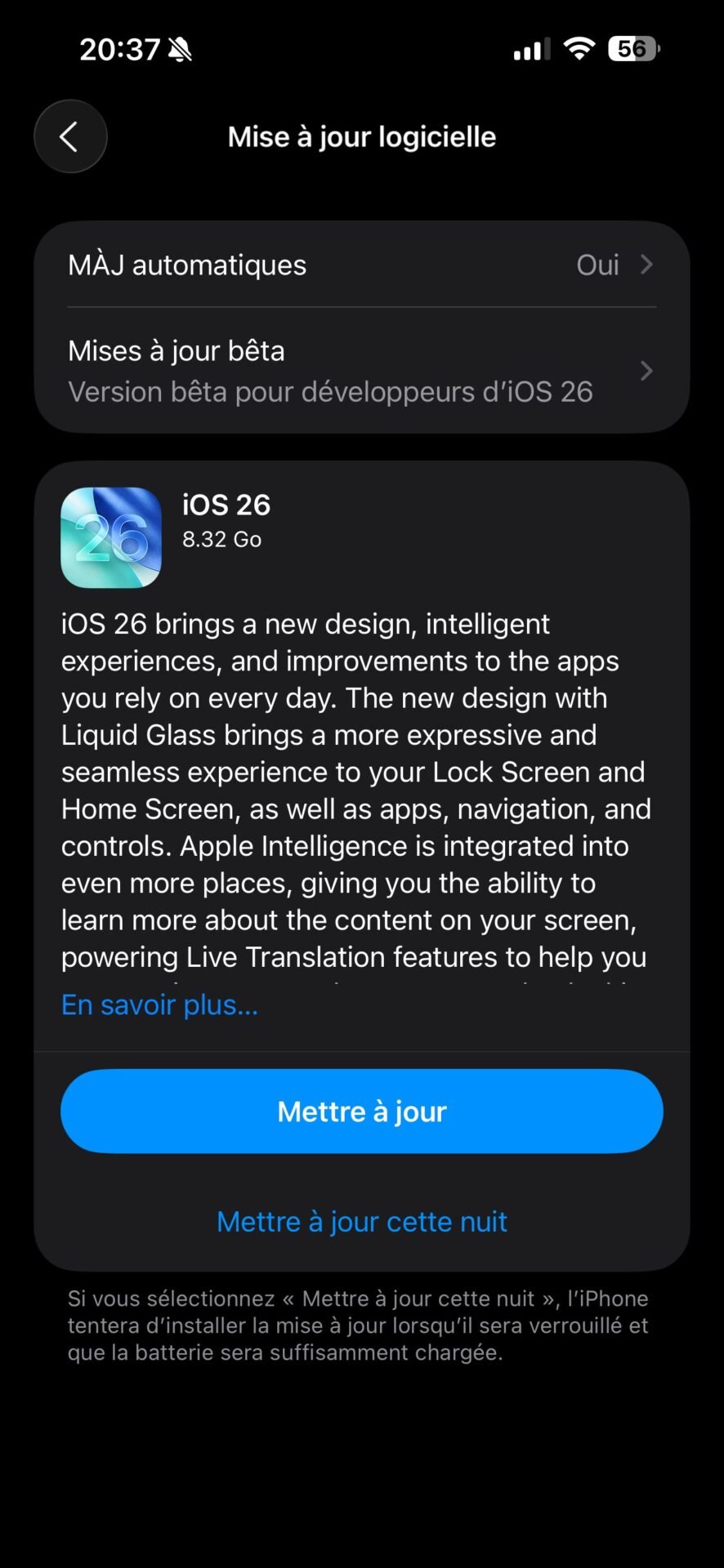 iOS 26 Rc