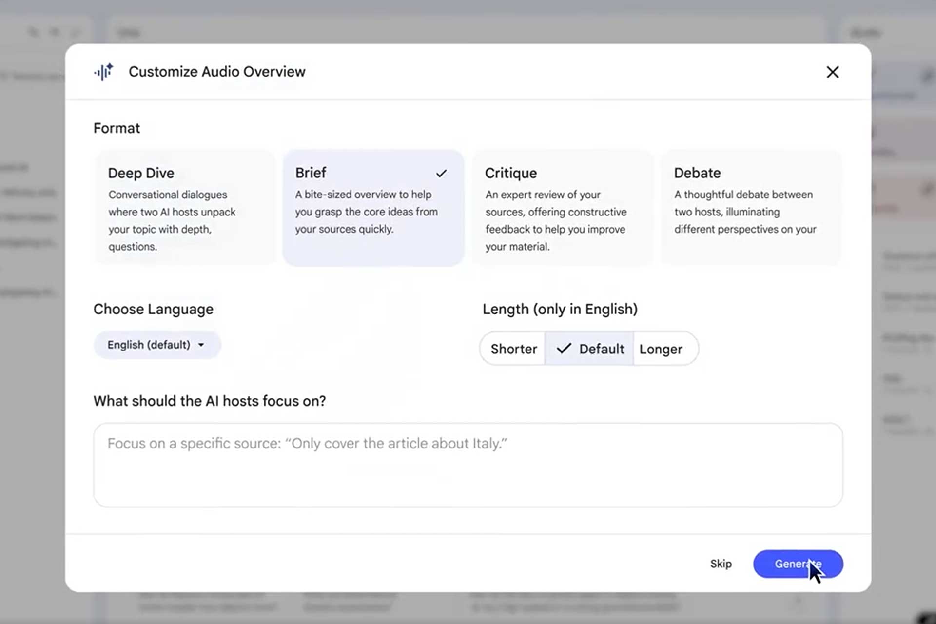 Notebooklm Brief Critique Debat Audio