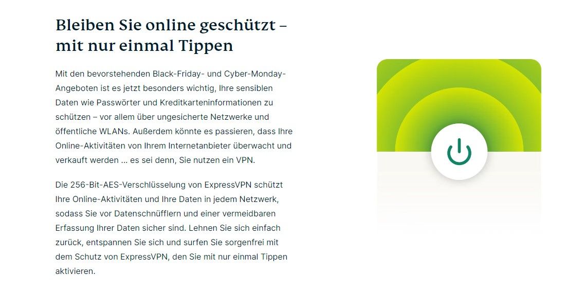 ExpressVPN Bestes VPN Black Friday 2025 Rabatt Deal Angebot Schutz