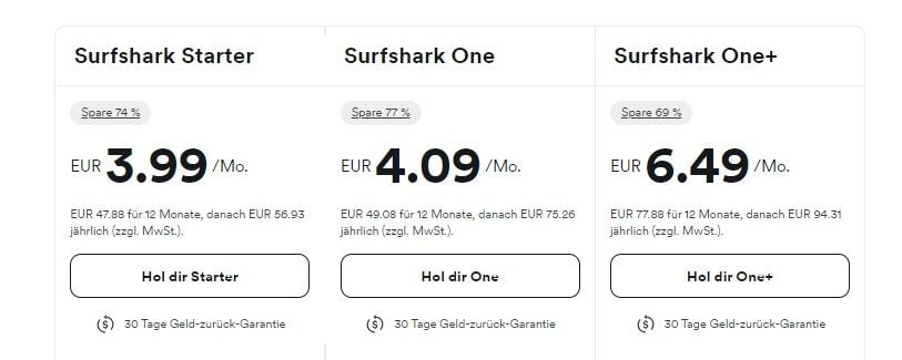 Surfshark Black Friday 2025 bestes VPN Cyber Monday Preise 1 Jahr