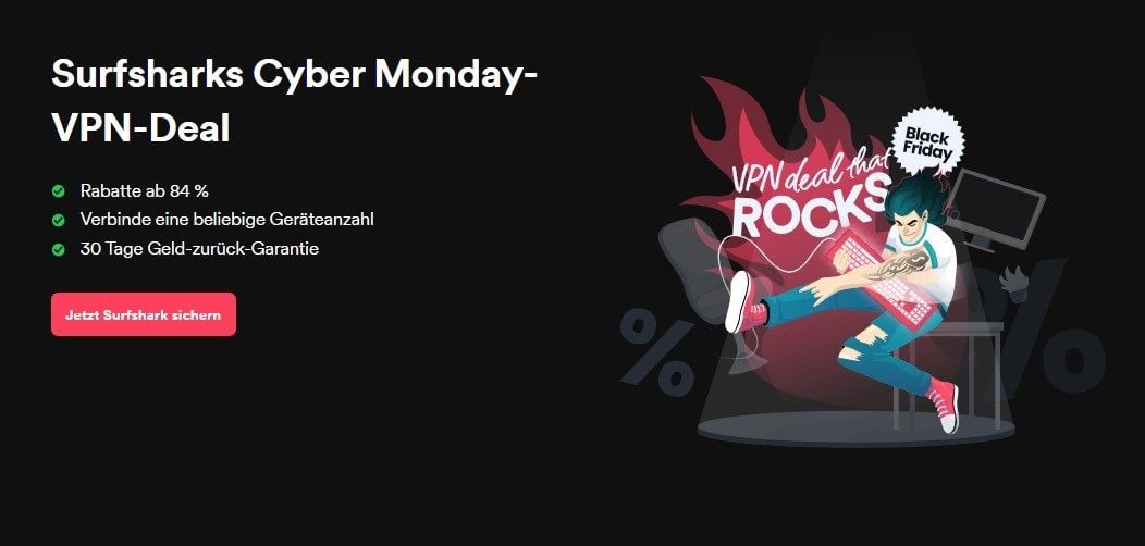 Surfshark Black Friday 2025 bestes VPN Cyber Monday