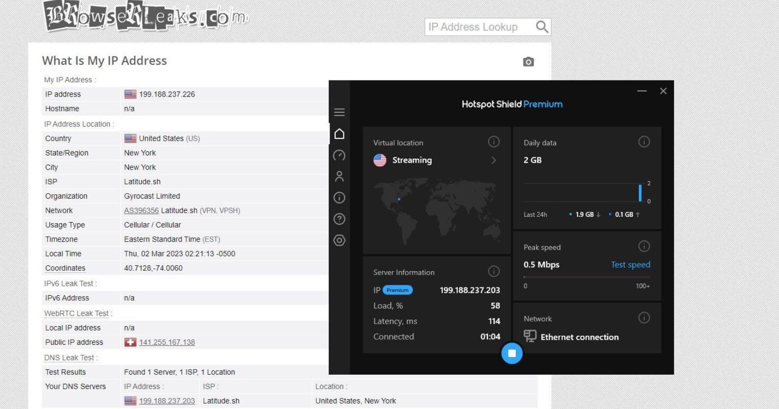 Hotspot Shield Test Bewertung Funktionen Schutz Ip Dns Leaks 2