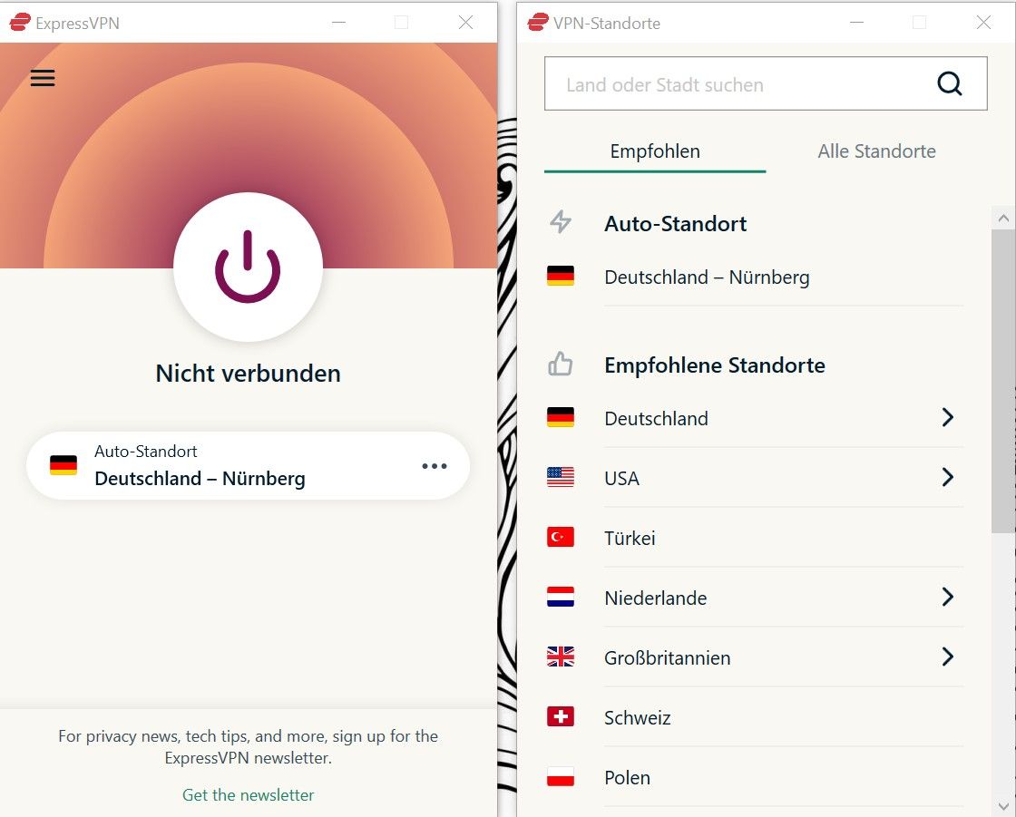Expressvpn Vs Proton Vpn Benutzeroberfläche Expressvpn