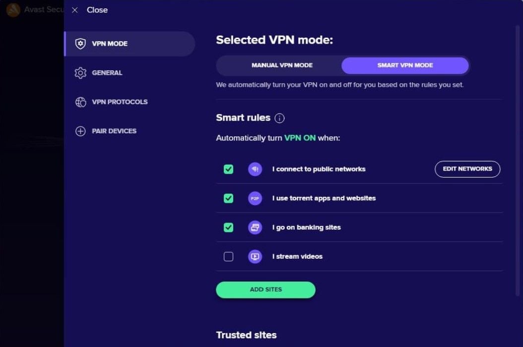 Avast Secureline Vpn Test Bewertung Funktionen Smart Vpn
