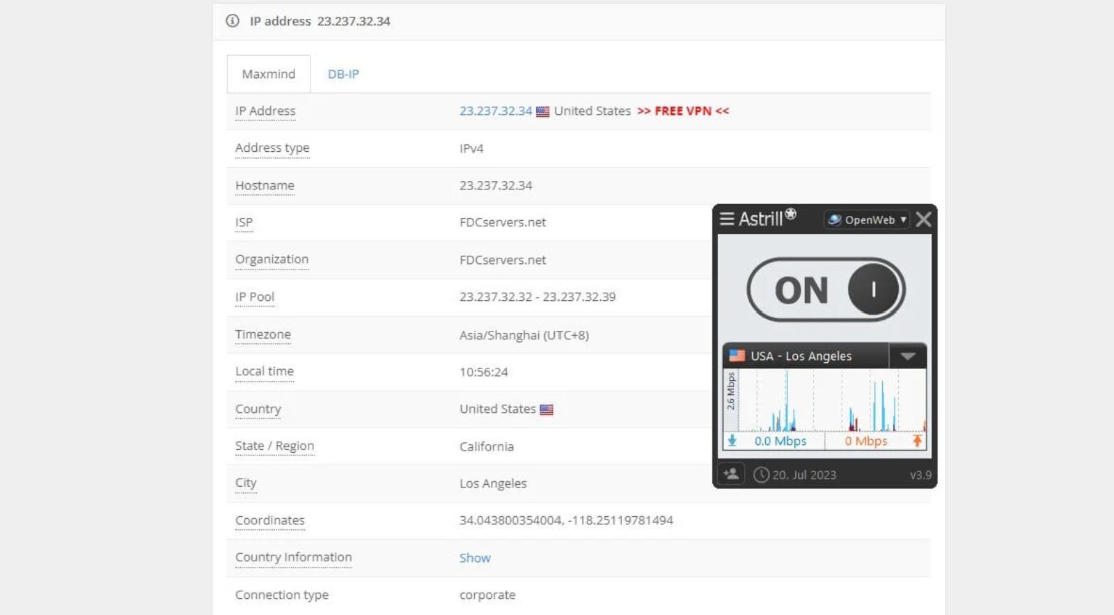 Test Bewertung Astrill Vpn Ip Dns Leak Test Ipleak.com